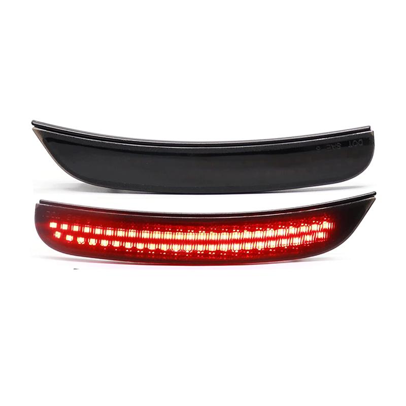 For Dodge Charger 2015-2022 Clear & Smoked Lens LED Side Marker Lamp Amber Front Red Rear Side Fender Reflector Lights