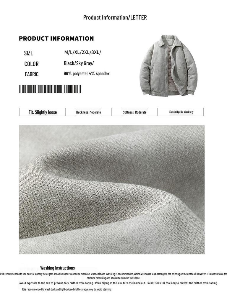 Men's Winter Retro Loose Duck Down Jacket - Thick, Warm, and Versatile with Lapel.