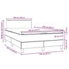 Box Spring Bed with Mattress & LED Lighting Pink 120 X 220 Cm Velvet