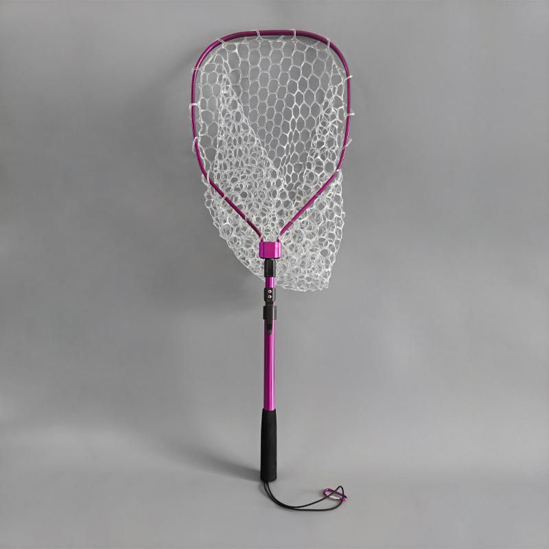 Retractable Quick-Dry Non-Hooking Silicone Fishing Net with Aluminum Alloy Frame
