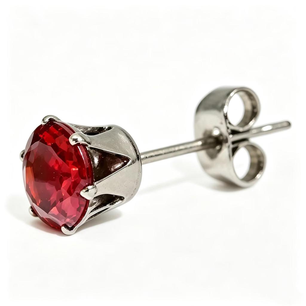 Stainless Steel Zirconia Stud Earrings: European & American Niche Design, Light Luxury, Versatile, In Stock