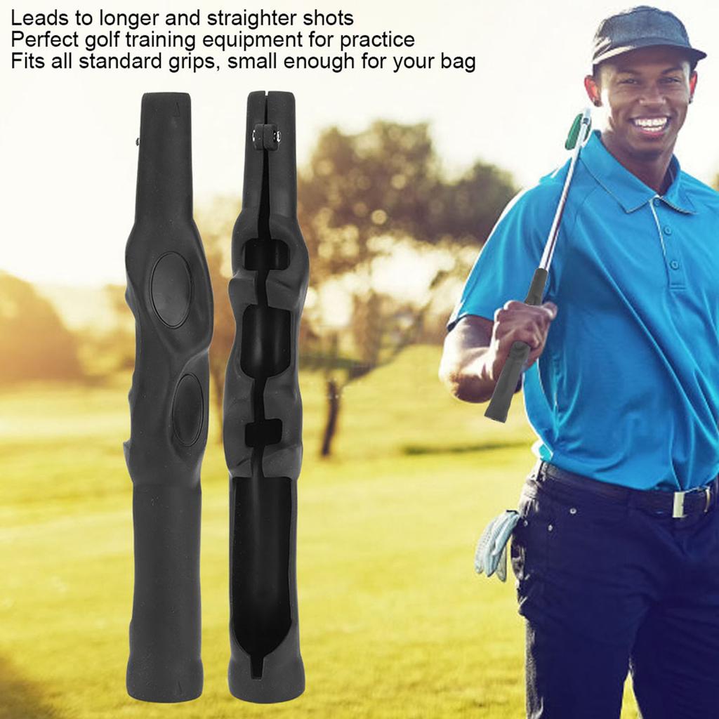 Golf Training Aid Golf Club Handle for Swing Grip Posture Training (black)