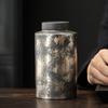 Hand-made Ceramic Tea Caddy Storage Container Vintage Ceramic Airtight Jar For Tea Lovers