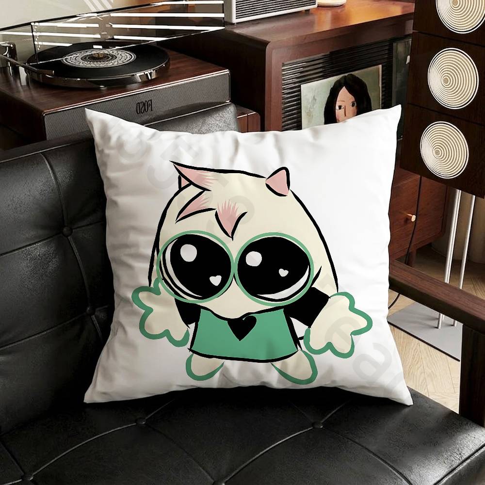 DDeltarune Ralsei Pillow Case Sofa Living Room Bedroom Headboard Backrest Cushion Square Cushion Nap Time