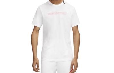 T Shirts Men's White Crew Neck Moderate Straight Fit CJ6205-100