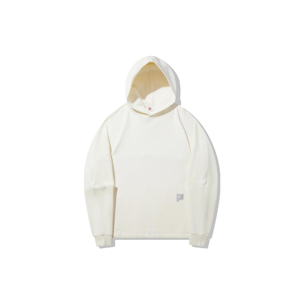 Li Ning Plain Pullover Hoodie Men Hoodies Off-White AWDT709-2
