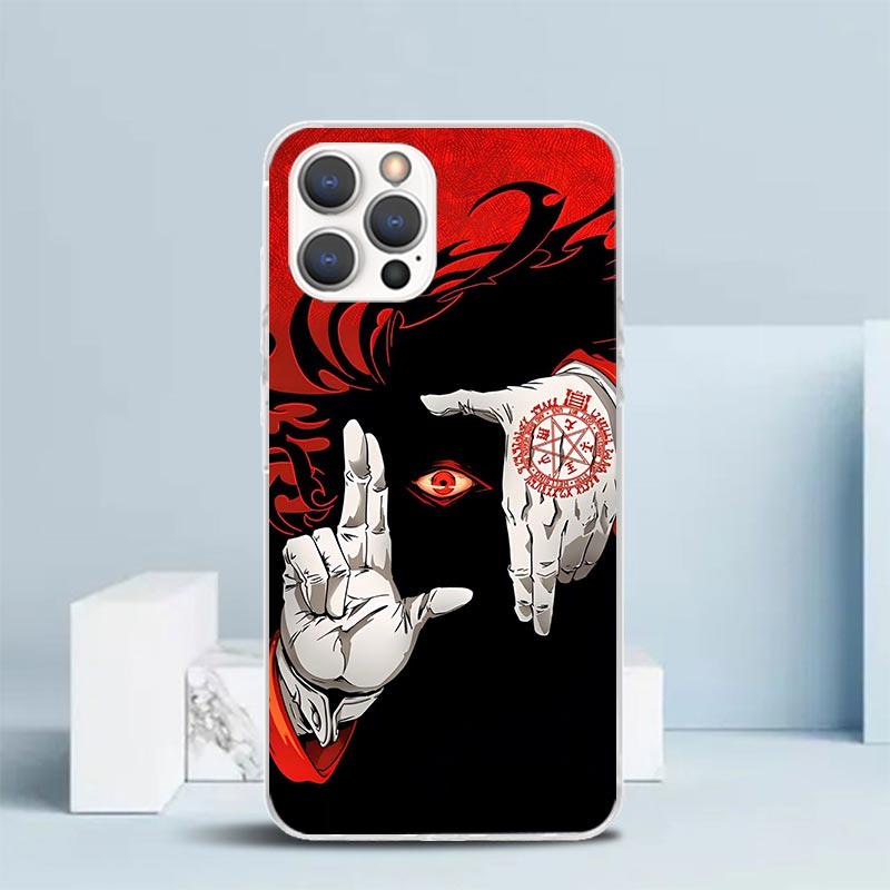 A-Alucard Hellsing Anime Soft Cover for iPhone 16 17 Air 15 14 Pro Max 16E Phone Case 13 Mini 12 11 7 SE 8 Print Pattern Fit Cas