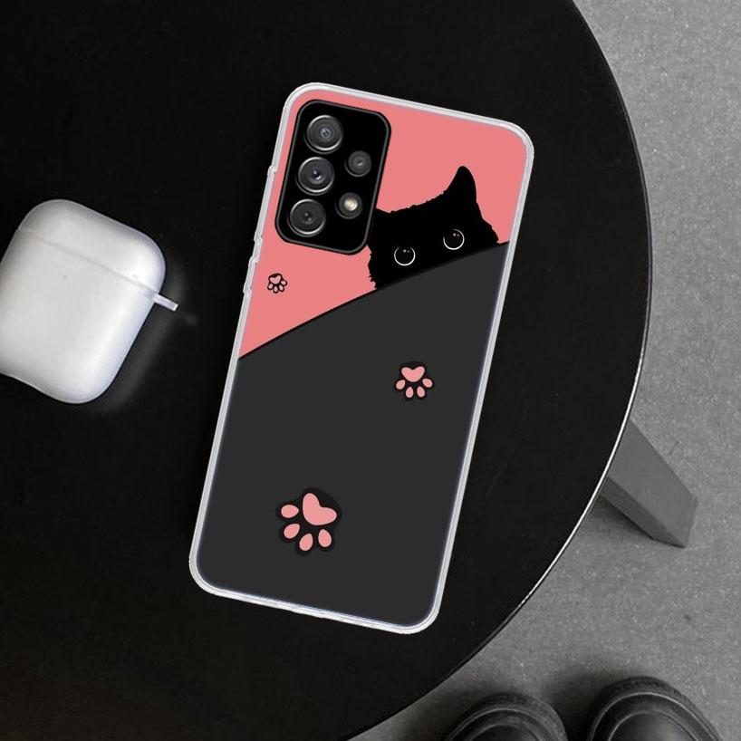 Cat Footprint Funny Paw Cute Phone Case for Samsung Galaxy A17 A16 A26 A36 A56 A57 A37 A15 A25 A35 A55 A14 A24 A34 A54 A13 A23 A