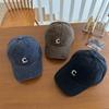 Letter C embroidery simple baseball cap versatile soft top suitable for round face cap men