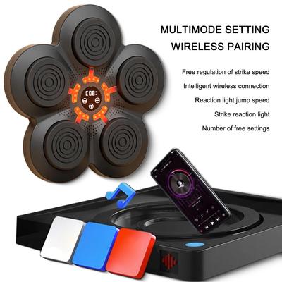 Slimme muziekboksmachine Wanddoel LED-verlichte zandzak Ontspannende reactie Trainingsdoel voor bokssport Behendigheidsreactie