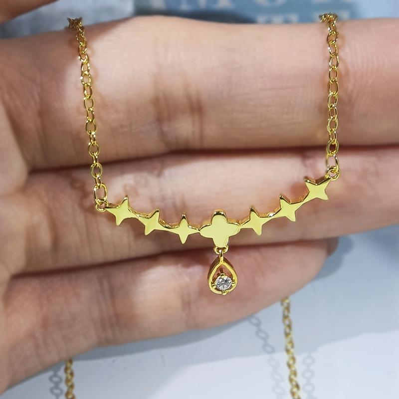 Four-leaf Clover Pendant Necklace Fresh and Versatile Student Collarbone Chain