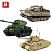 World Of Tanks Series Building Blocks Military Army Wwii Classic Tiger Tog2 M4 Sherman Tank Heavy Armored Vehicle Kids Toys Gift