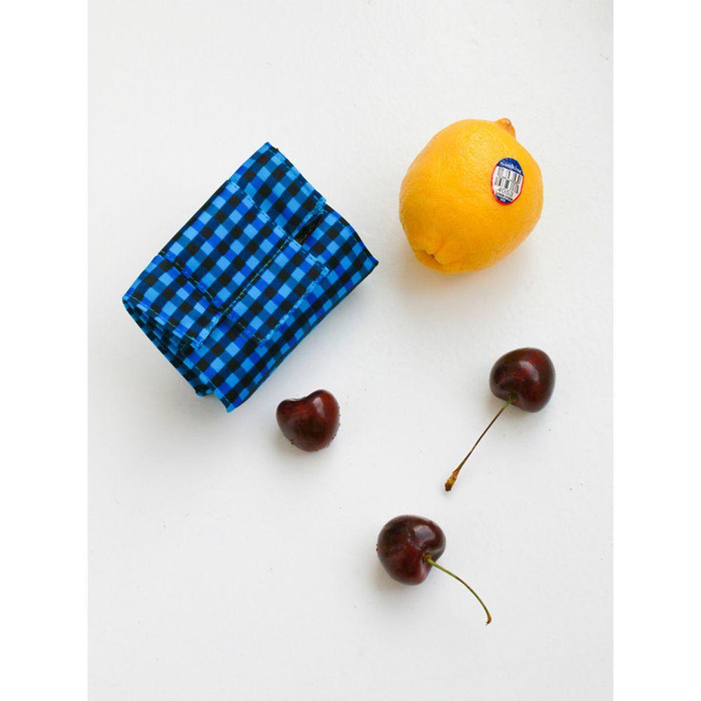 

YAHNSISI Gingham Mini Pouch - Blue Blue