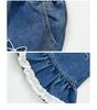 Autumn 2025 Girls' Fashion Denim Three-Piece Set: Vest, Base Shirt, for Small & Medium Kids