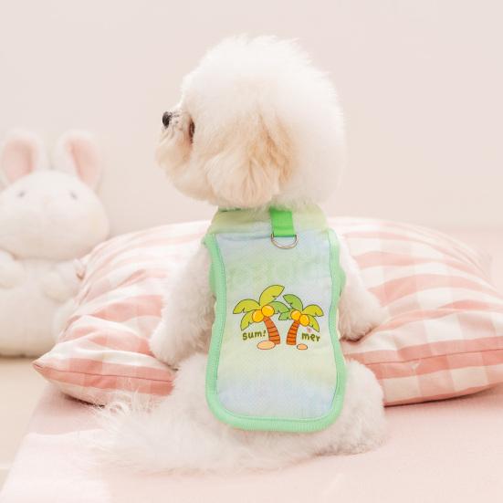 Summer Mesh Dog Vest Breathable Pet Vest Cute Dog Tee Shirt with Metal D-Ring for Small Dogs Outdoor Walks