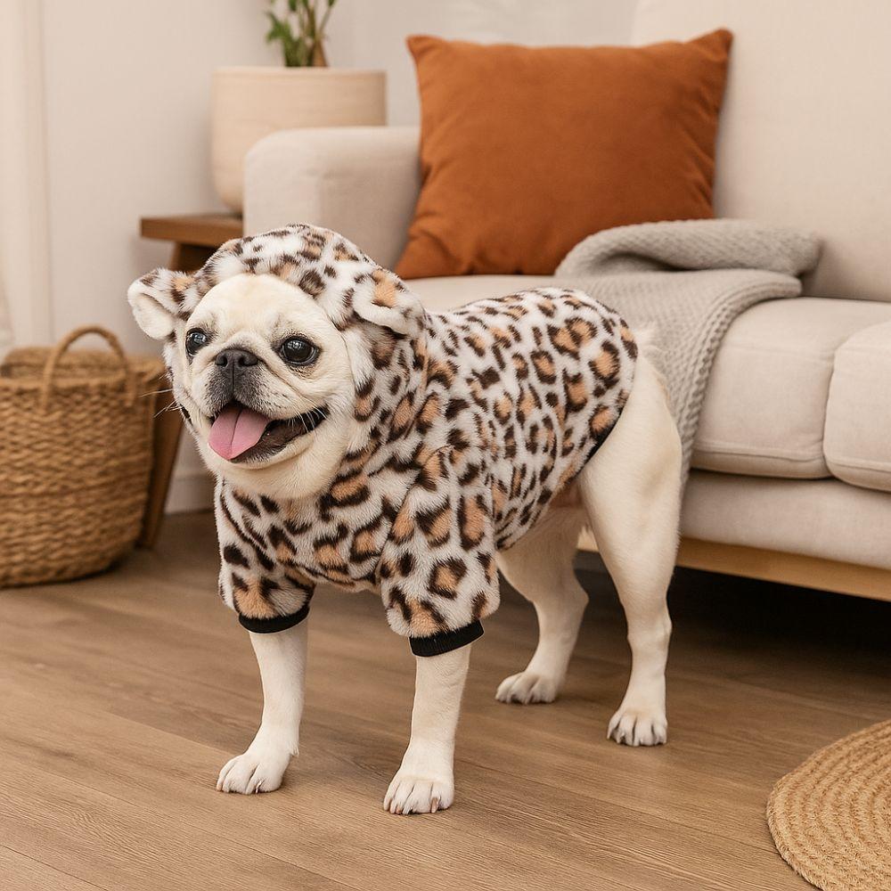 Pet Costume Thick Pet Dog Hoodie Warm Rainbow Dog Sweatshirt Soft Fleece Pet Coat Jacket Winter Autumn