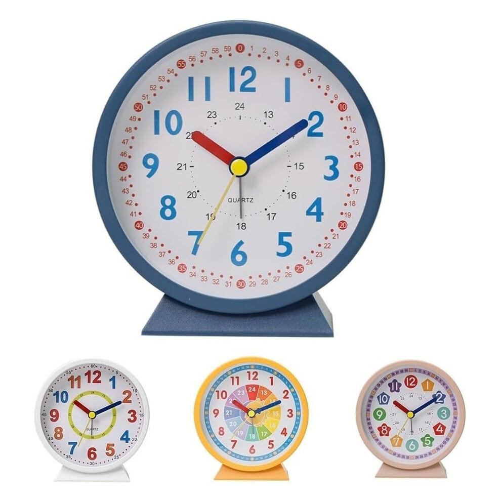 Colorful Learning Clock for Kids, Orange, Ideal for Birthday Gifts and School Milestones, Durable Materials, Learning Toy