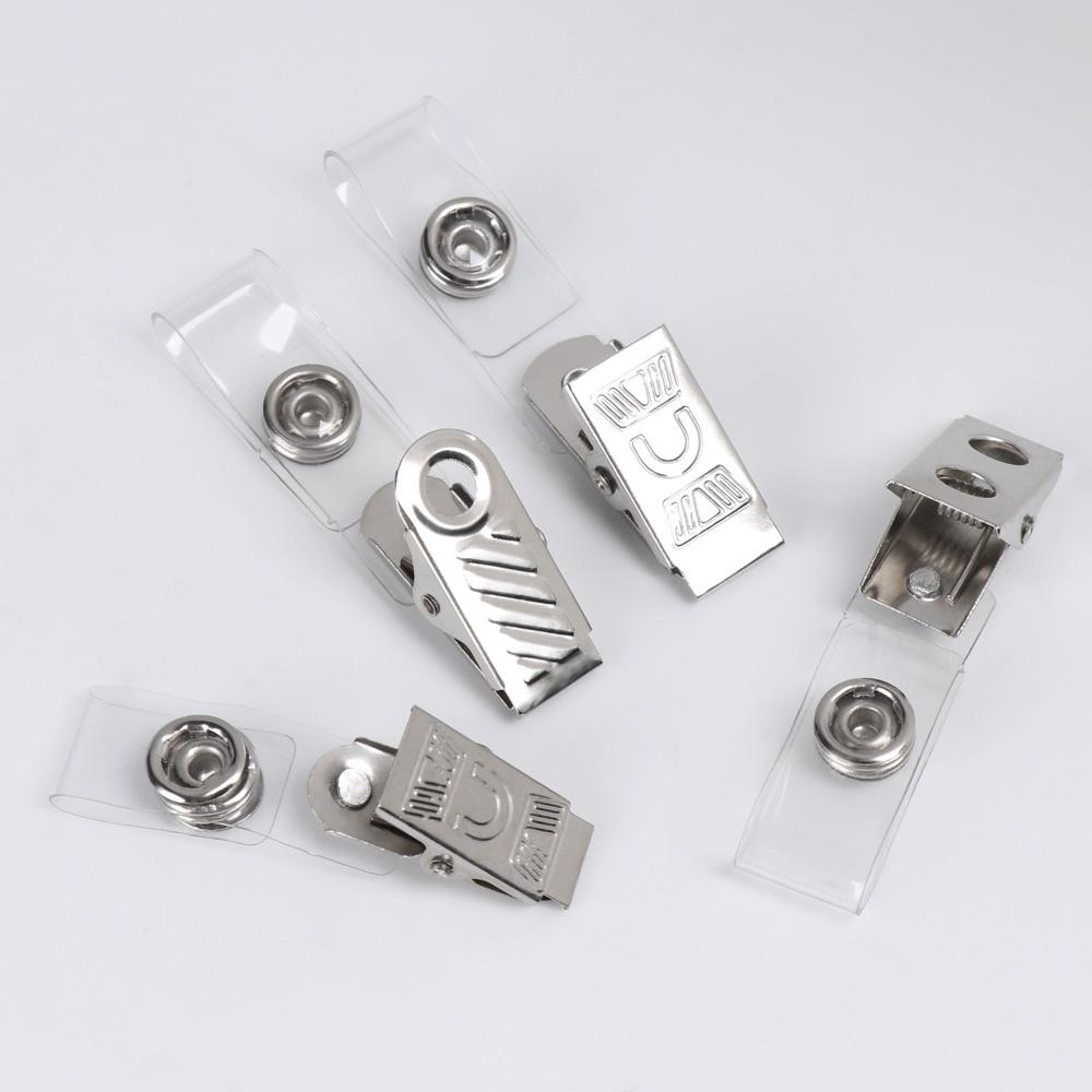 Quality Stainless Steel Anti-lost Stationary Reel Lanyard Clips Binder Key Name Tag Lanyard Clips