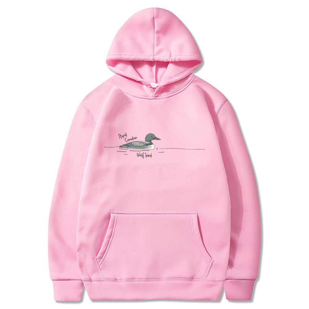 Funny Stupid Canadian Wolf Bird Hoodie Sarcastic Animal Graphic Women Hoodie Minimalist Cheap Top Romance Women High Quality Top