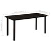 Garden Dining Table Black 150x80x74 cm Steel and Glass