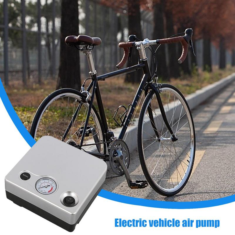 Portable Air Compressor 12V Electric Compressor Tool Motorcycle Air Pump With Pressure Gauge For Car Bicycle Motorcycle Truck
