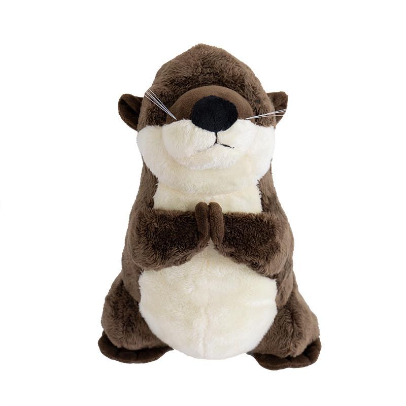 Adorable Otter Plush Toy Soft Closed Eye Stuffed Animal Kids Companion Cuddly