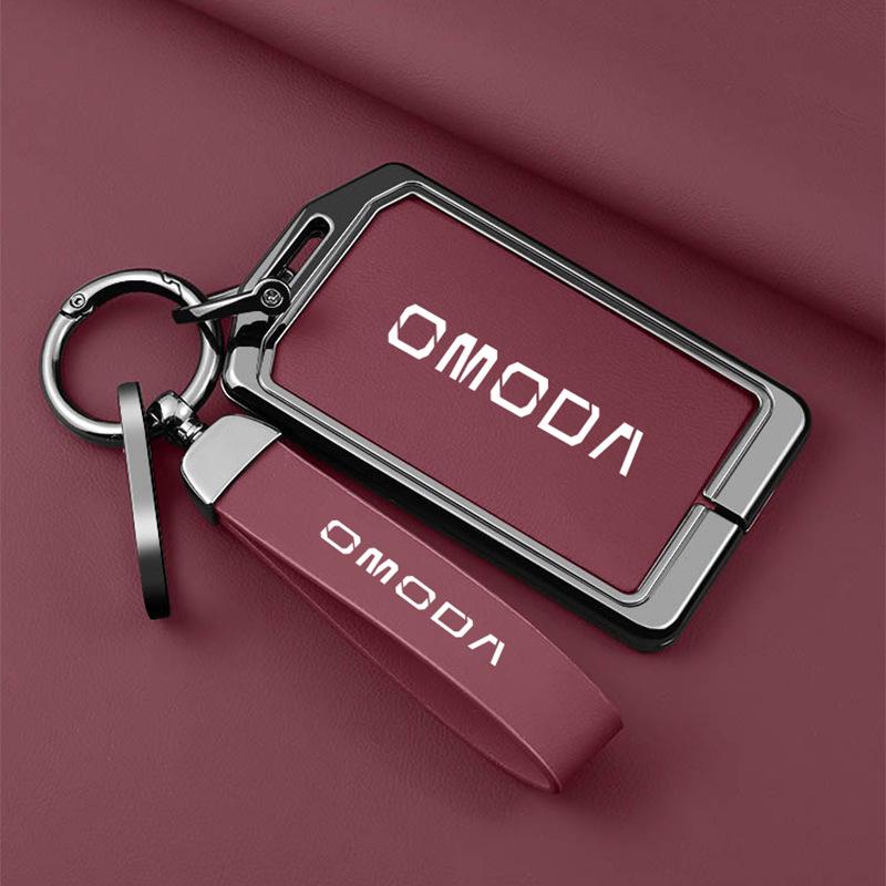 Custodia protettiva in metallo per chiave OMODA 5: Guscio Portachiavi Anti-caduta, Anti-smarrimento con Accessori a Fibbia