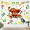 Highland Cow Wall Hanging Boys Girls Large Western Decor Tapestry For Kids Women Men Cactus Wall Blanket Highland Cattle Wall