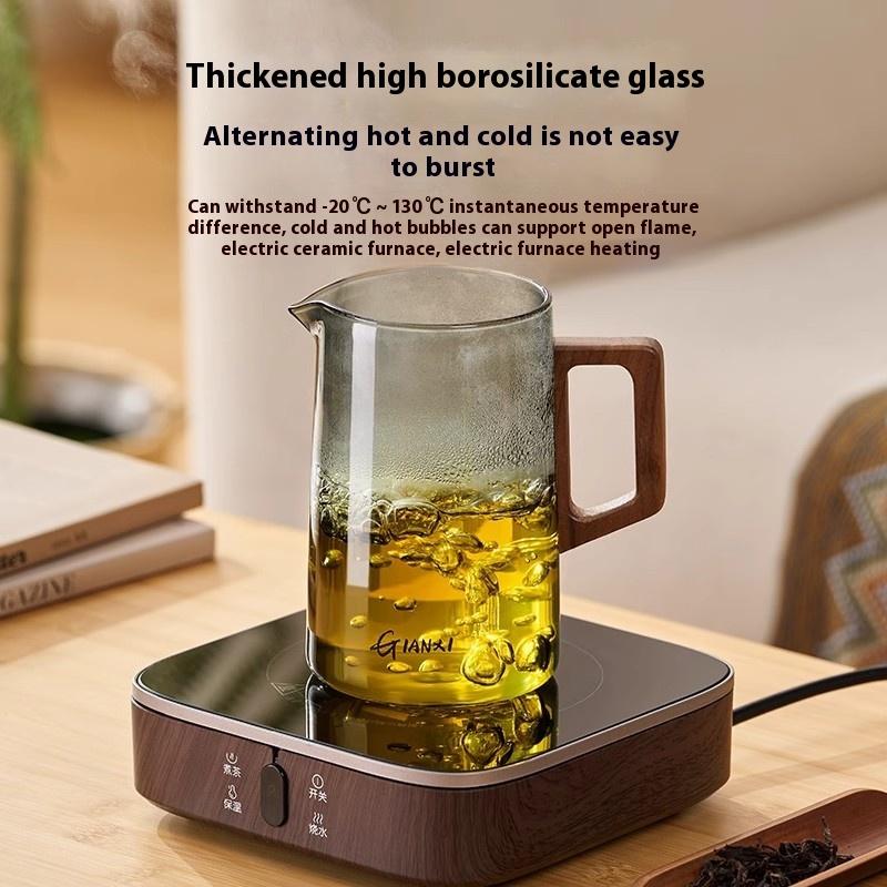 GIANXI 500ML Lid Magnetic Suction Teapot High Temperature Resistant Glass Kettle One Touch Tea Pot Tea Brewing Kettle Tea Set