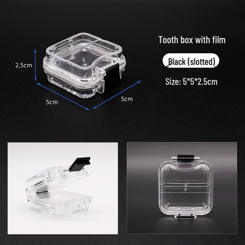 Transparent Dental Implant Storage Box: Membrane, Denture, Grinding Tool, & Tooth Organizer with Film