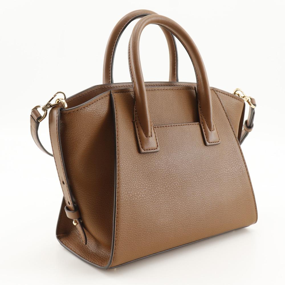 Michael Kors Avril Handbag 30H1G4VS5L 2WAYShoulder Brown Leather Women Used