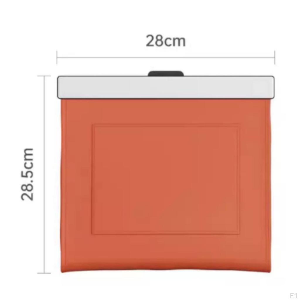 Foldable Car Trash Bin Easy to Store Rear Seat Hanging Design OpenTop Garbage Bag Orange