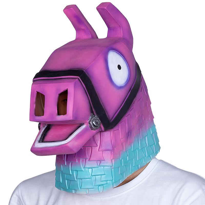 

Fornight Странная лама Радужный конь Латексная маска Игра Альпака Косплей Реквизит Приоритет Хэллоуин Животное Маскарадный костюм разноцветный