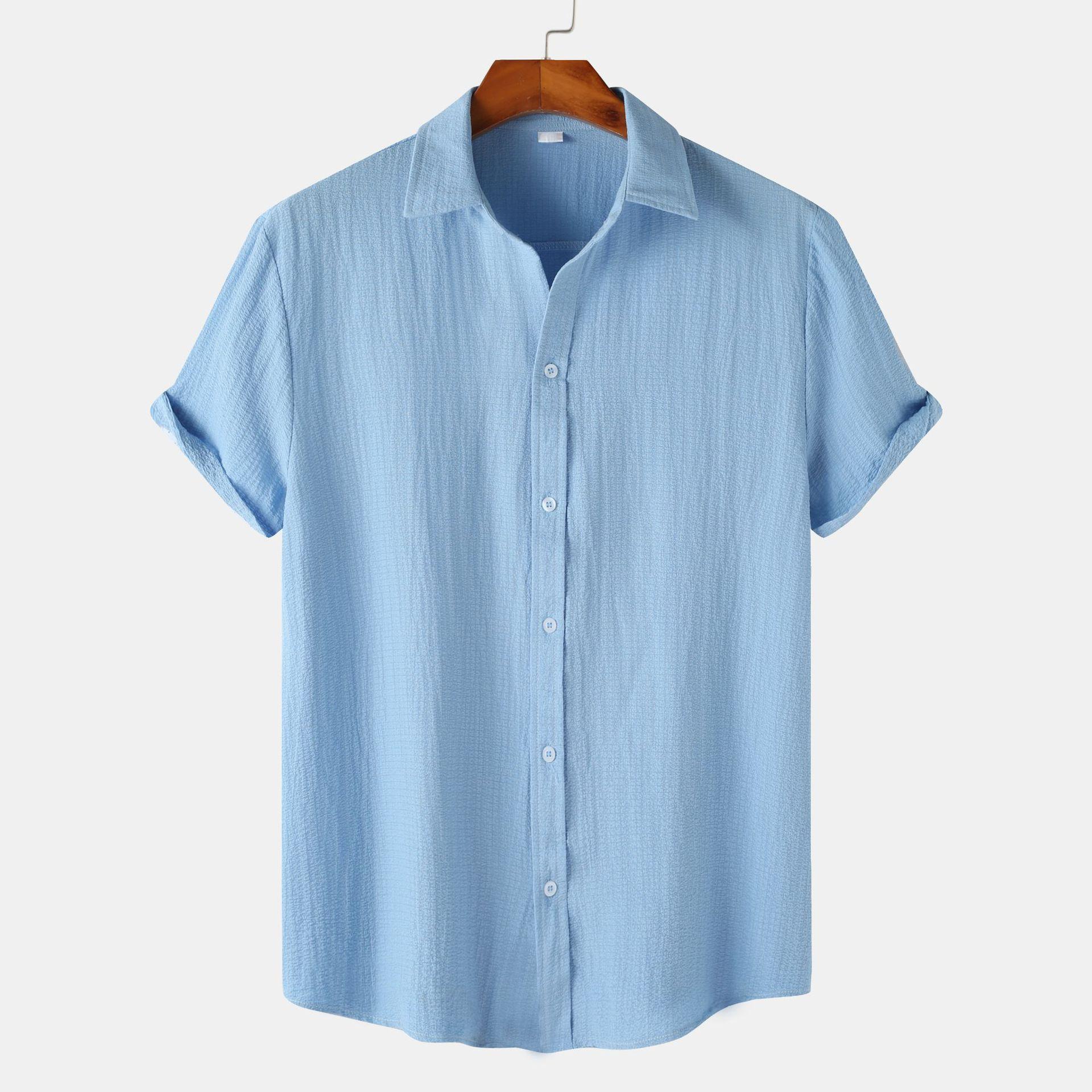 Летние мужские рубашки на пуговицах — фото 13