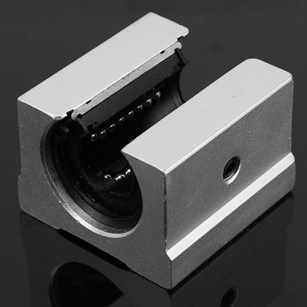 4pcs SBR16UU Linear Motion Bearing, 16mm Aluminum Alloy Bearing Block Plated for CNC Router Silent