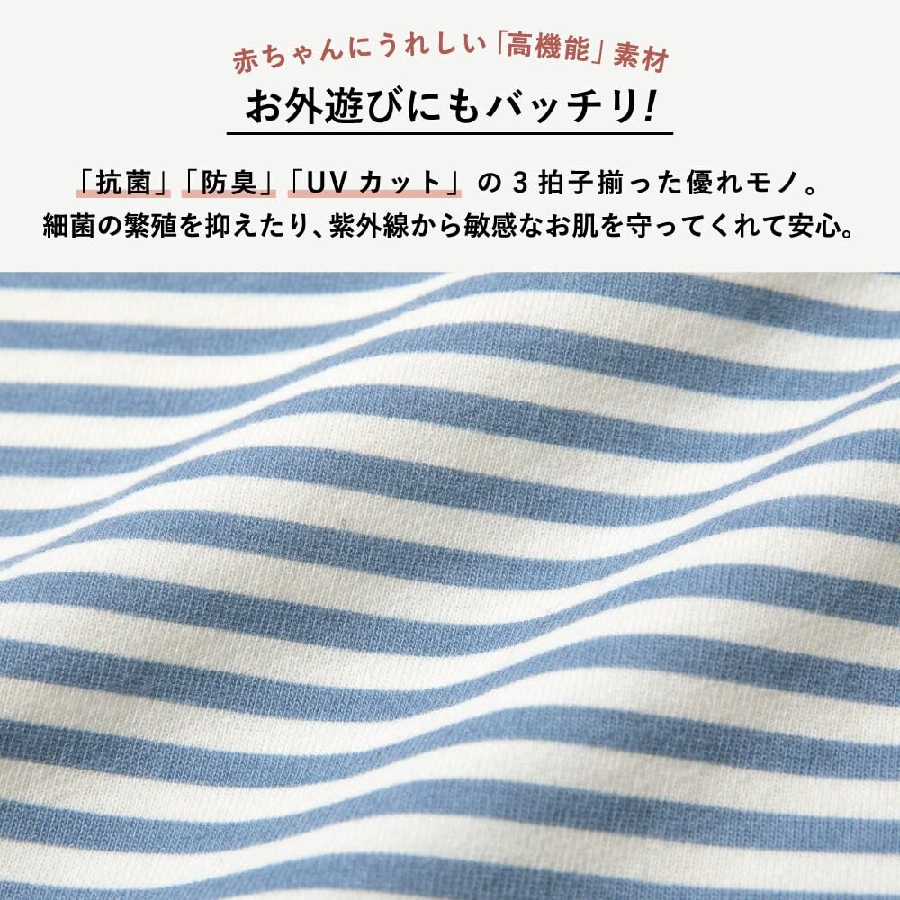 Ever Closet Baby Clothes Clothes Border Girls Boys Clothes Cute Stylish Kids Baby Spring Short Sleeve Tops Matte Blue BD 90 [ever closet] Children's