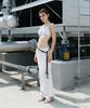 Three To Eighty Unbalance Crochet Shirring Skirt White