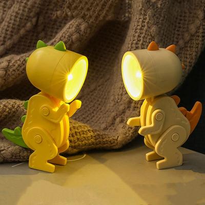 Cartoon Dinosaur Lamp with Flexible Limbs Adorable Appearance Flicker Free Mini Size Eye Protection Night Lamp