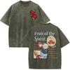 Christian Fruit of The Spirit Shirt for Men Jesus Religious Shirts Oversized Graphic Tees Acid Wash God T-Shirt Tops