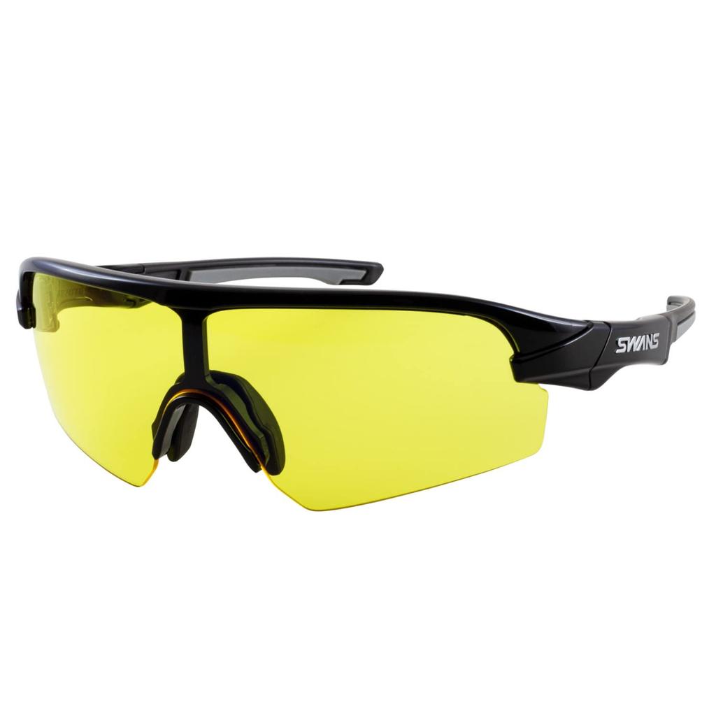 SWANS STRIX Sports Sunglasses BK Made In Japan Normal Lens D.A. AMZ-STX DA-0111 Black/Yellow (Double-sided Multi-coating)