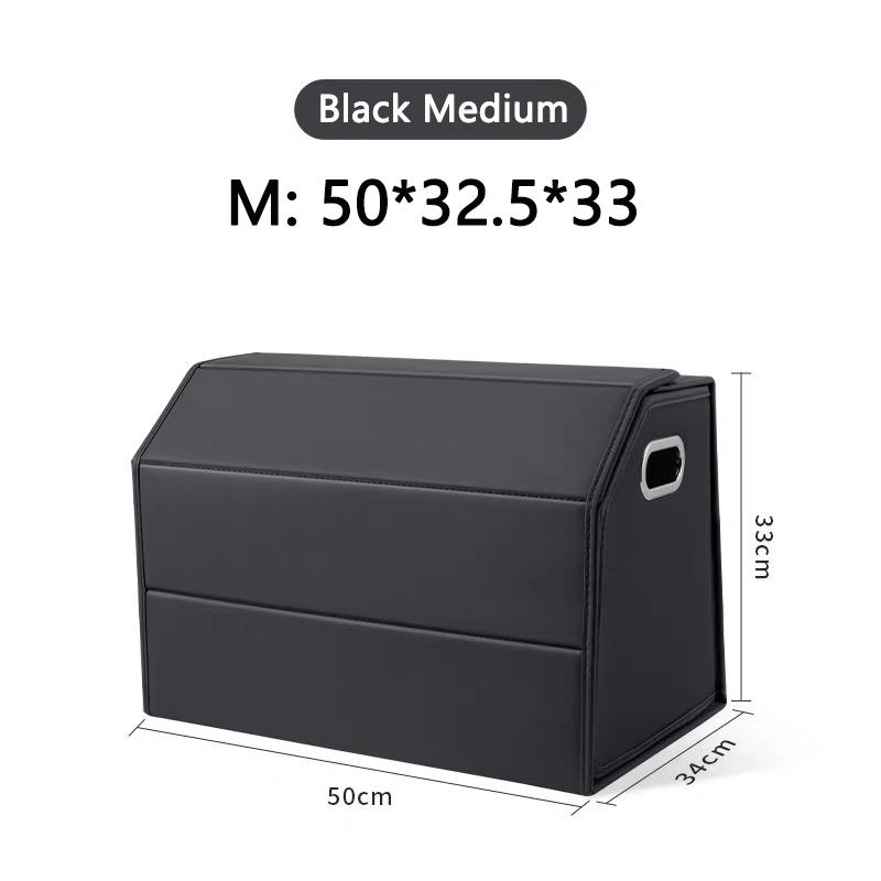 Car Trunk Storage Box Organizer For Tesla Model 3/Y Juniper PU Leather Trunk Cargo Storage Foldable Stowing Tidyin Container Bag