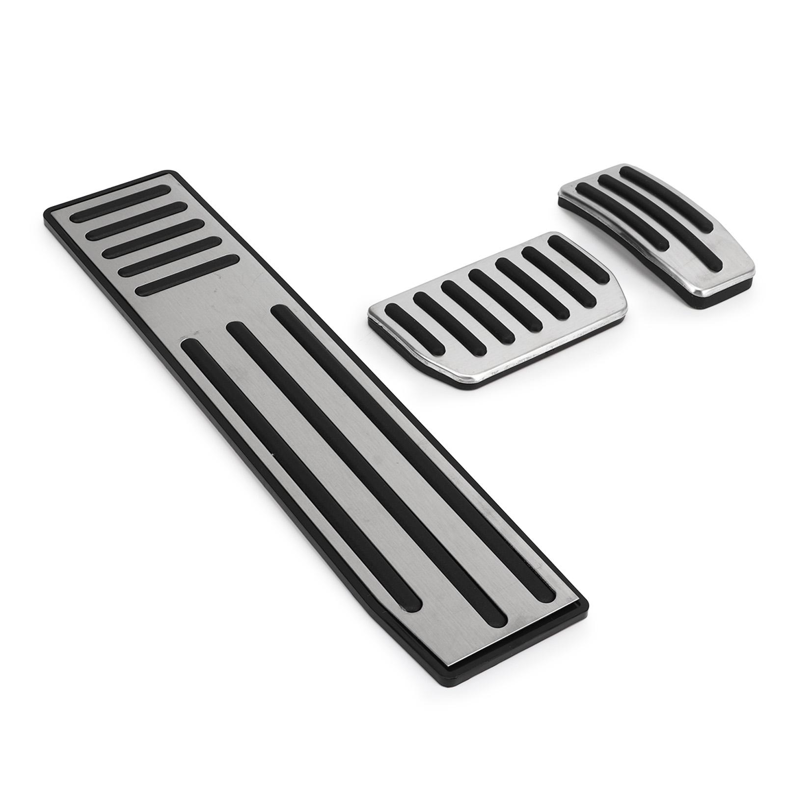 

3Pcs Foot Pedal Set Accelerator Brake Footrest Pads Stainless Steel Rubber Antislip Replacement for Tesla Model S X