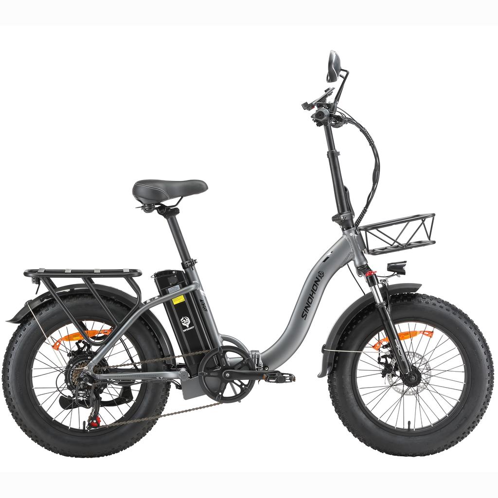 SINOHON B20 750W City Pendeln Faltbares Elektrofahrrad Mit Anhängersitz 48V15AH Batterie Elektrofahrrad 20 Zoll Straßenreifen Erwachsenen Stadt Bequemes E-Bike