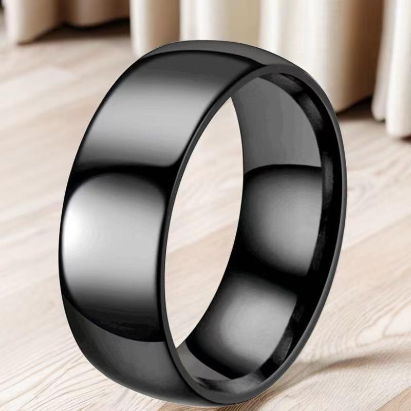 Women's 6mm Plain Titanium Steel Ring - Non-fading Ins Style Index Finger Band