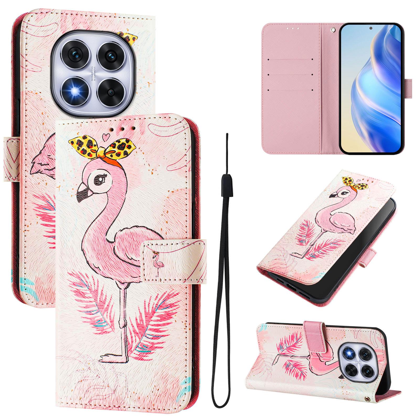 

For Xiaomi Redmi Note 14 Pro+ 5G/Note 14 Pro 5G/Poco X7 5G Case Pattern Printing Wallet Phone Cover with Strap B
