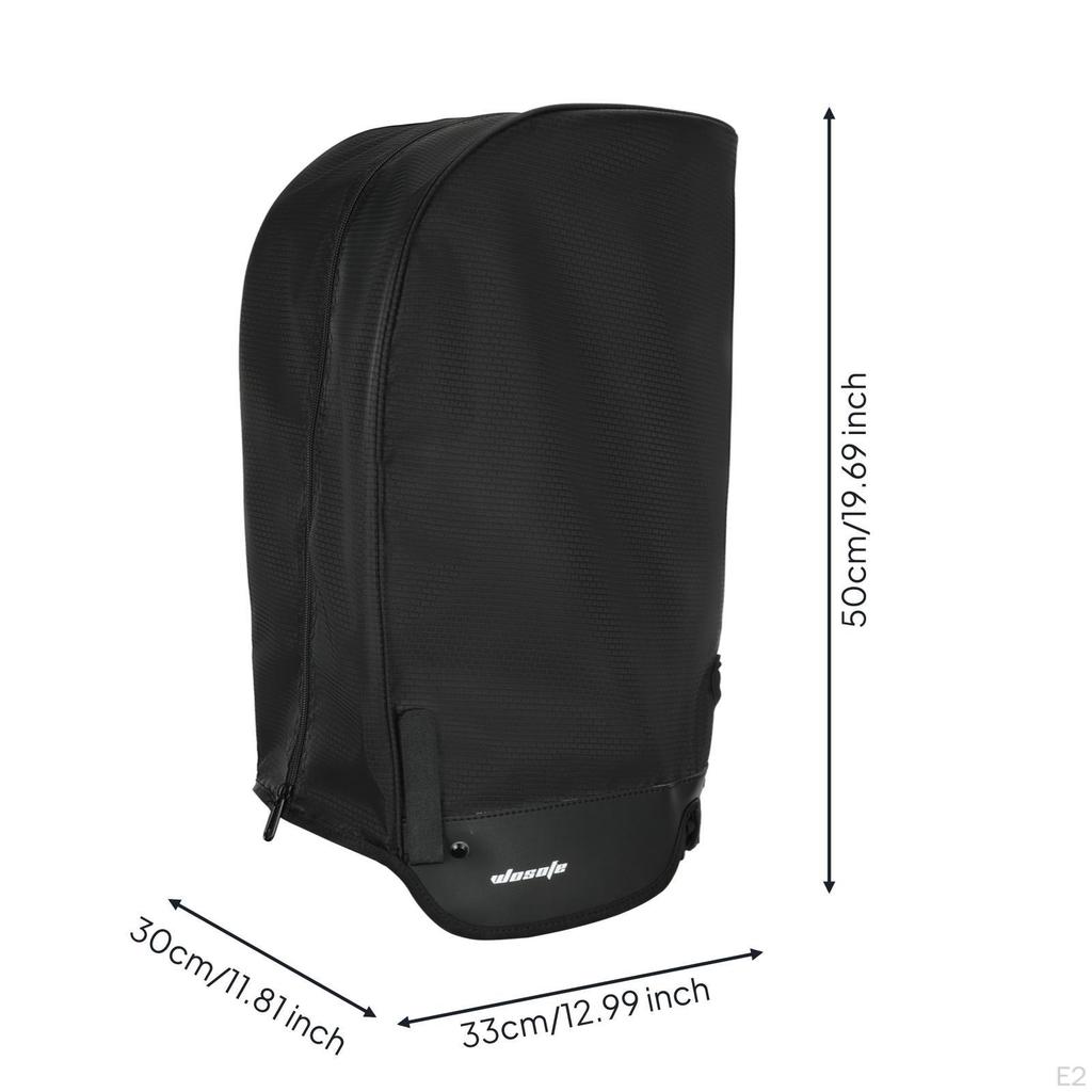 Housse de Pluie pour Sac de Golf Capuche Imperméable Fermeture Éclairée