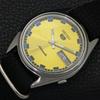 AUTOMATIC VINTAGE SEIKO 5 JAPAN 7009A MENS GOLDEN COLOR DIAL WATCH A701298-5 R206a-a701298
