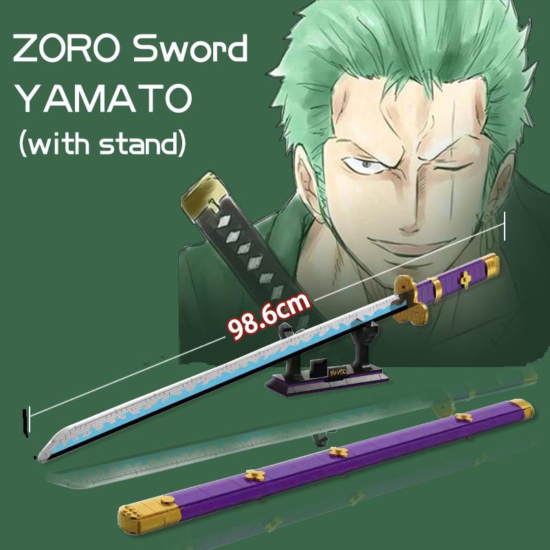 Demon Slayer Onemoc Piece Katana Luminous Sword Building Blocks Diy Model Educational Toy Assembly Weapon Toy Brick For Children