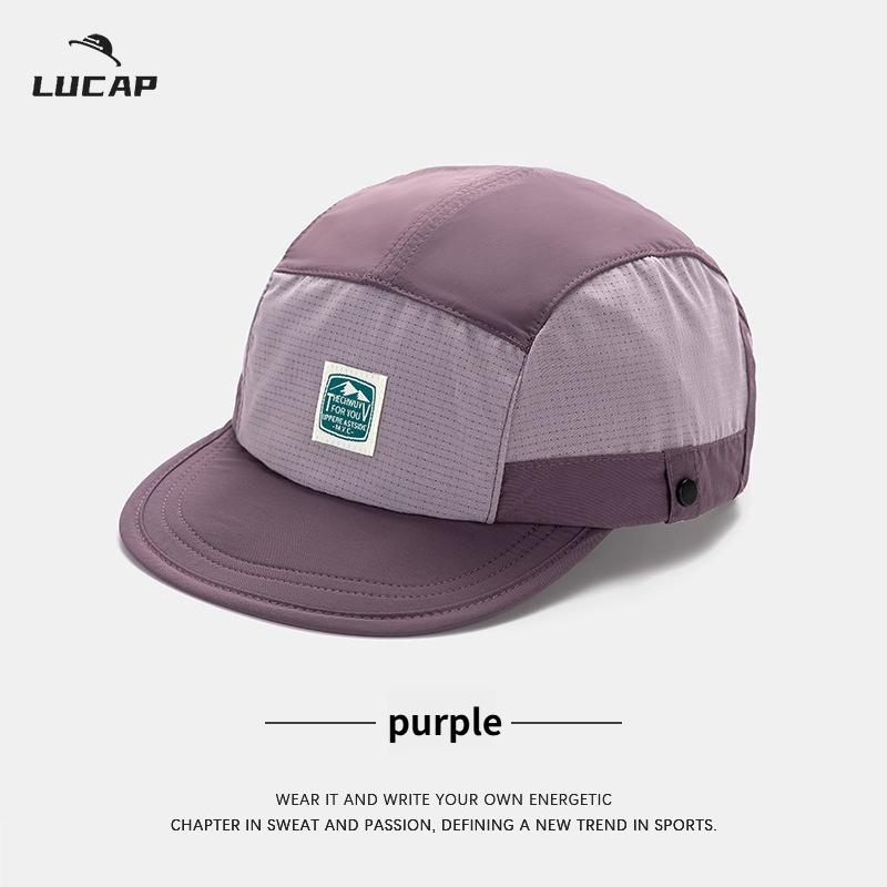 1Pc Retro 5-Panel Splicing Baseball Cap For Men And Women Summer Thin Breathable Sunscreen Sunshade Hiphop Patch Quickdrying Hat