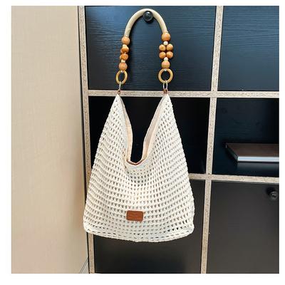 Large Capacity Hollow Knitted Woven Bag Women's Summer  New Versatile Shoulder Bag Casual Tote Bag